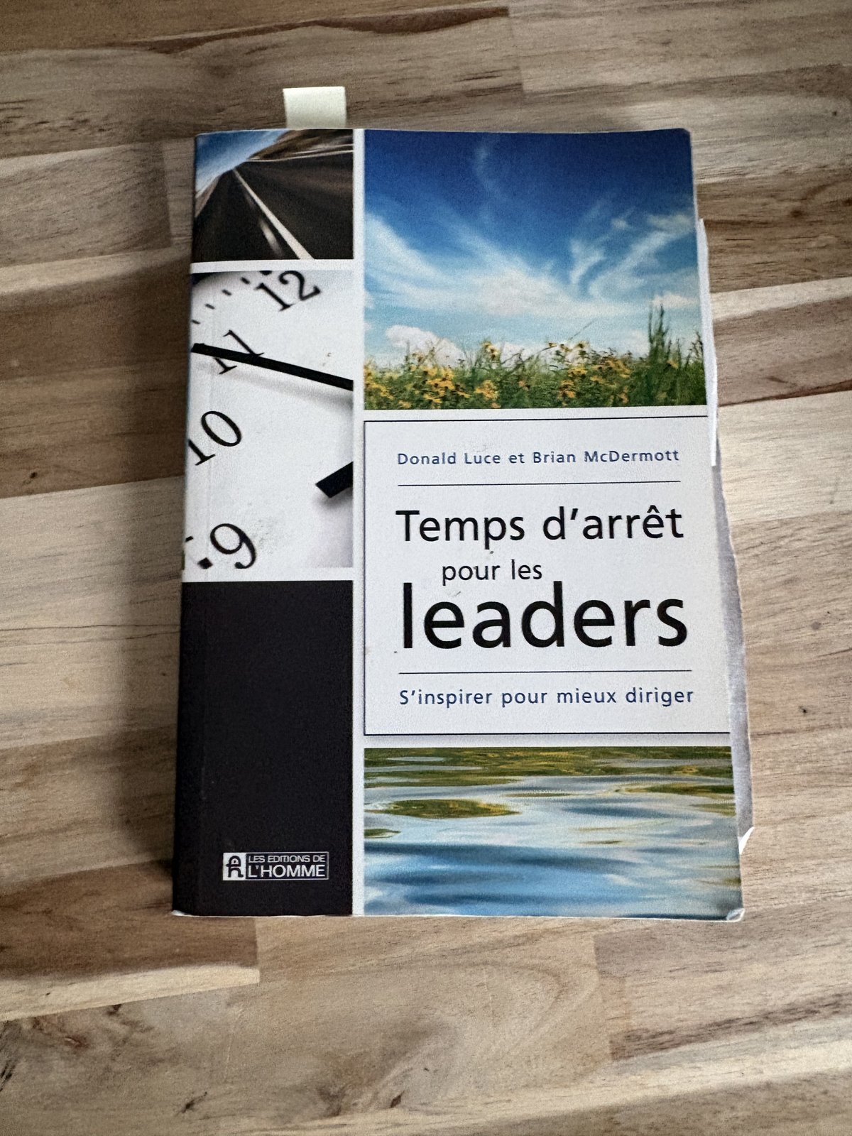 Le livre « Temps d'arrêt pour les leaders » de Donald Luce, Brian McDermott, dans ma bibliothèque