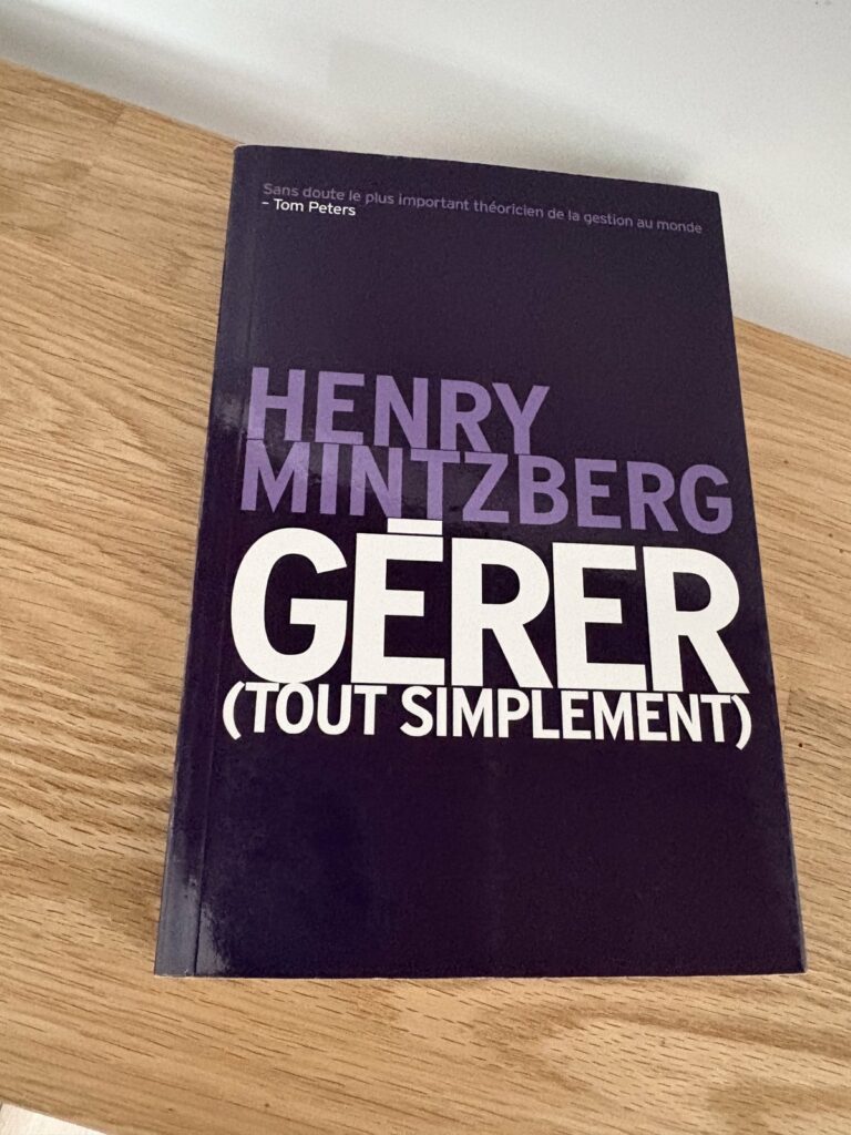 Le livre « Gérer (tout simplement) » de Henry Mintzberg, dans ma bibliothèque