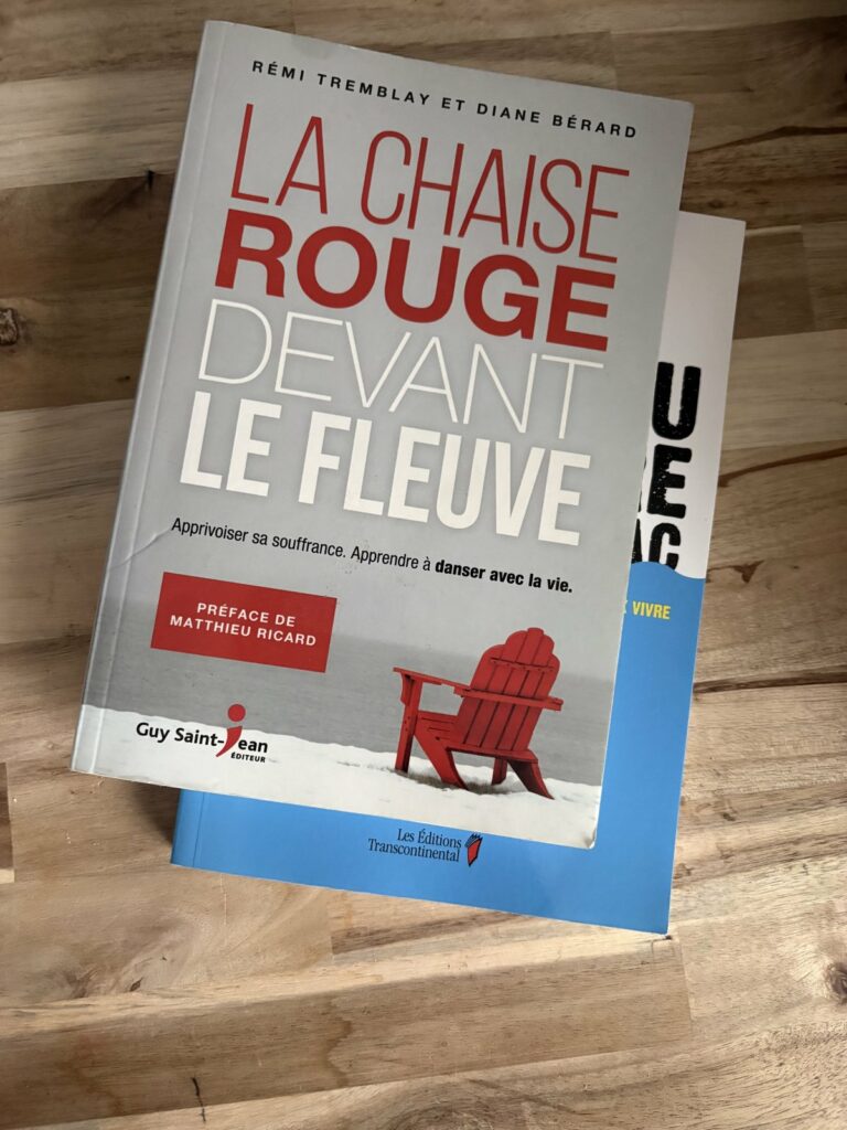Le livre « La chaise rouge devant le fleuve » de Rémi Tremblay, Diane Bérard, dans ma bibliothèque