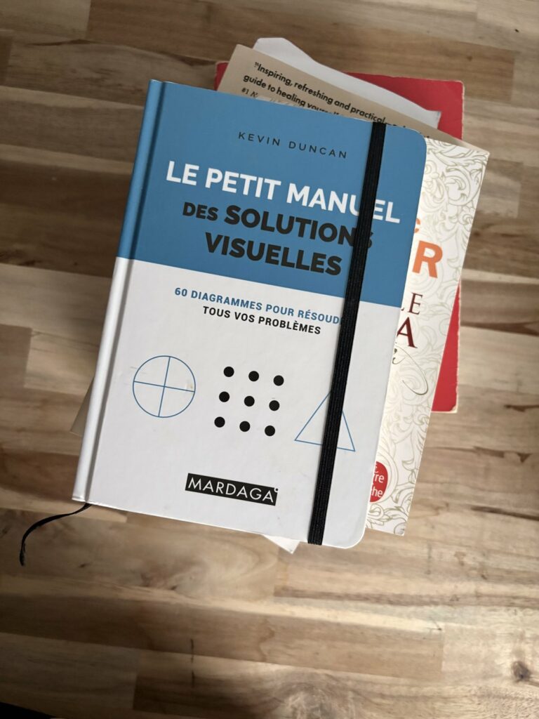 Le livre « Le petit manuel des solutions visuelles » de Kevin Duncan, dans ma bibliothèque