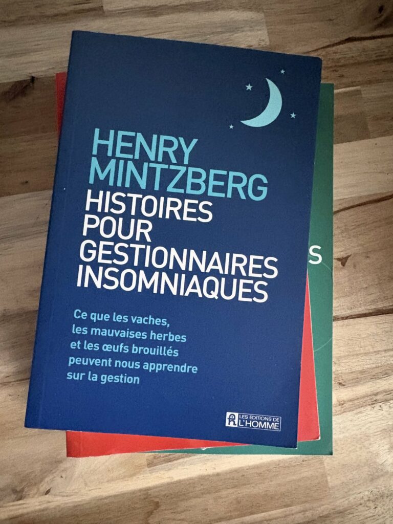 Le livre « Histoires pour gestionnaires insomniaques » de Henry Mintzberg, dans ma bibliothèque