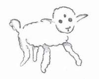 Premier mouton dessiné par l’aviateur, trop malade