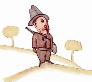 Le chasseur avec son fusil
